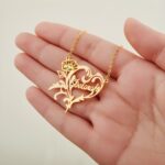 Embrace Love's Bloom – Custom Heart Necklace with Birthflower & Birthstone – A Cherished Keepsake for Mom, Sister, or Friend - Image 5