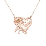 Embrace Love's Bloom – Custom Heart Necklace with Birthflower & Birthstone – A Cherished Keepsake for Mom, Sister, or Friend - Image 9