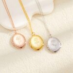 Carry Love Close – Custom Photo & Birth Flower Oval Locket Necklace – A Tender Gift for Mom and Her Special Moments - Image 2