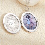 Carry Love Close – Custom Photo & Birth Flower Oval Locket Necklace – A Tender Gift for Mom and Her Special Moments - Image 5
