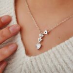 Embrace Our Bond – Custom Triangle Initial Necklace with Sparkling Zirconia – For Sisters, Friends & Your Tribe - Image 4