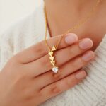 Embrace Our Bond – Custom Triangle Initial Necklace with Sparkling Zirconia – For Sisters, Friends & Your Tribe - Image 7