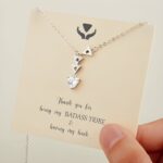 Custom triangle initial necklace for sisters and friends
