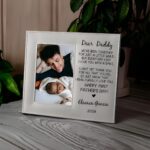 Custom photo frame for new dads capturing special moments