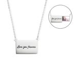 Custom engraved photo locket necklace for cherished memories