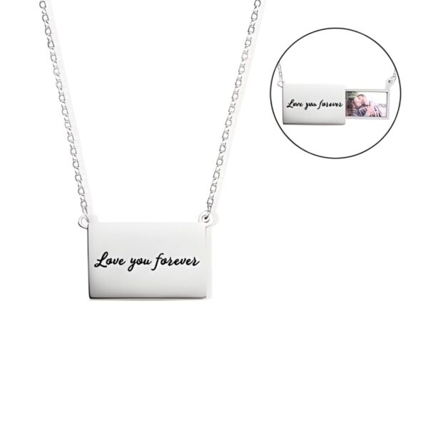 Custom engraved photo locket necklace for cherished memories