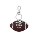 Custom football keychain duo for passionate fans