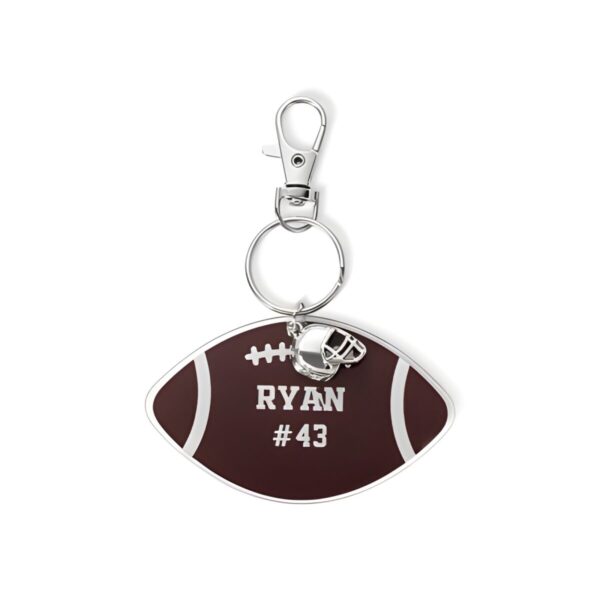 Custom football keychain duo for passionate fans