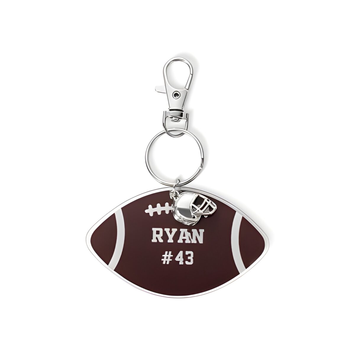 Custom football keychain duo for passionate fans