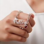 Embrace the Spirit of the West – Custom Name Cowboy Hat Bracelet with Birthstone – For the Cowboy or Cowgirl in Your Heart - Image 4