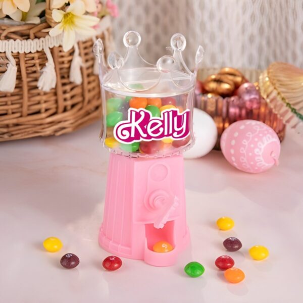 Personalized Pink Candy Dispenser for Easter joy