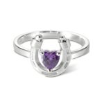 Embrace Luck and Love – Heart Birthstone Horseshoe Ring – For Moms, Daughters & Horse Enthusiasts - Image 9
