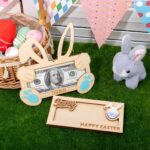 Personalized Easter Bunny money holder for special gifts