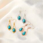 Embrace Timeless Beauty – Vintage Turquoise Teardrop Earrings – For Her Most Cherished Moments - Image 4