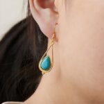 Embrace Timeless Beauty – Vintage Turquoise Teardrop Earrings – For Her Most Cherished Moments - Image 6