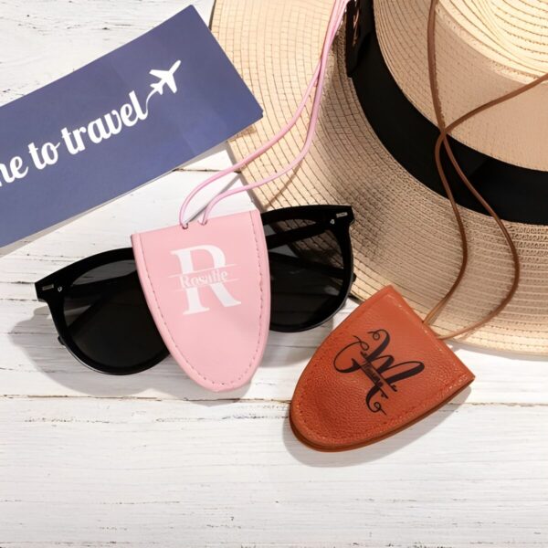 Custom leather glasses clip for stylish travel lovers