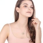 Embrace New Life – Birthstone Footprint Necklace Cradled by Loving Hands – A Tender Keepsake for New Moms - Image 6