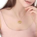 Embrace New Life – Birthstone Footprint Necklace Cradled by Loving Hands – A Tender Keepsake for New Moms - Image 7