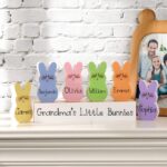 Celebrate Family With a Custom Grandma Bunny Block Set – Personalized Easter Tiered Tray Decoration & Table Sign - Image 2