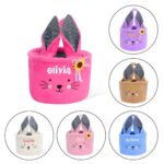 Personalized Easter Bunny Basket – Plush Rabbit Candy Tote & Storage Bucket For Kids & Family - Image 6