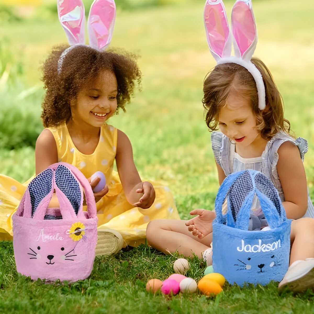 Personalized Easter Bunny Basket for kids and family
