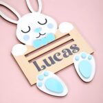 Personalized Easter Bunny Money Holder – Custom Wooden Cash Stand For Baskets, Parties & Gifts - Image 6
