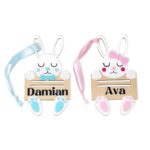 Personalized Easter Bunny Money Holder – Custom Wooden Cash Stand For Baskets, Parties & Gifts - Image 7