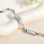 Embrace Your Family's Story – Custom Name & Birthstone Bracelet – A Loving Tribute for Mom or Grandmom - Image 3