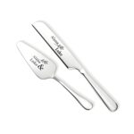 Engraved wedding cake cutting set for cherished moments