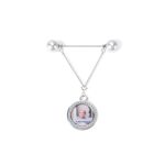 Custom bridal bouquet charm with photo and engraving