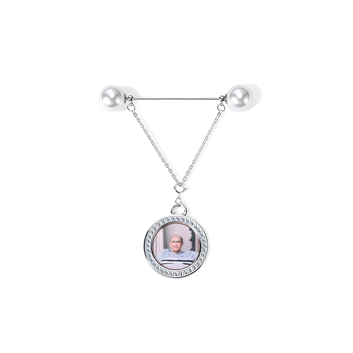 Custom bridal bouquet charm with photo and engraving