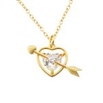 Embrace Eternal Love – Heart Birthstone Arrow Necklace – For Her Most Cherished Moments - Image 2