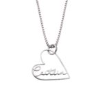 Carry Her Name Close to Heart – Custom Sterling Silver Heart Necklace – For Cherished Women & Special Moments - Image 7