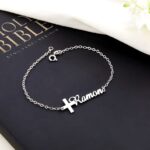 Embrace Faith and Name – Handcrafted Cross Name Bracelet – A Cherished Keepsake for Her Special Moments - Image 3