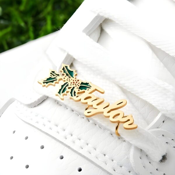 Custom birth flower shoe charm for her special day