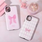 custom pink bow phone case for besties