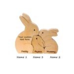 Celebrate Easter Together with a Custom Wooden Bunny Family Puzzle – A Heartwarming Keepsake for Parents and Kids - Image 3