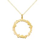 Carry Their Names Close – Vintage Circle Name Necklace – A Cherished Keepsake for Mom, Wife, or Her - Image 11