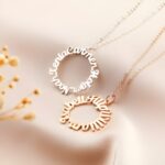 Personalized vintage circle name necklace for loved ones