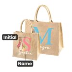 Personalized Peter Rabbit Jute Tote – Custom Bunny Bag With Initial & Name For Easter Candy, Eggs & Gifts - Image 12