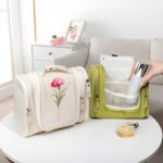 Carry Her Story – Custom Name & Birth Flower Travel Toiletry Bag – A Cherished Keepsake for Her Journeys - Image 2