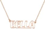 Carry Her Name Close – Custom Hollow Font Name Necklace – A Tender Treasure for Her Special Day - Image 3
