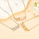 Carry Her Name Close – Custom Hollow Font Name Necklace – A Tender Treasure for Her Special Day - Image 4