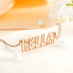 Carry Her Name Close – Custom Hollow Font Name Necklace – A Tender Treasure for Her Special Day - Image 6