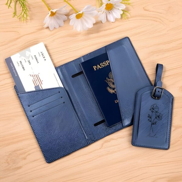 Custom birthflower passport holder for special adventures