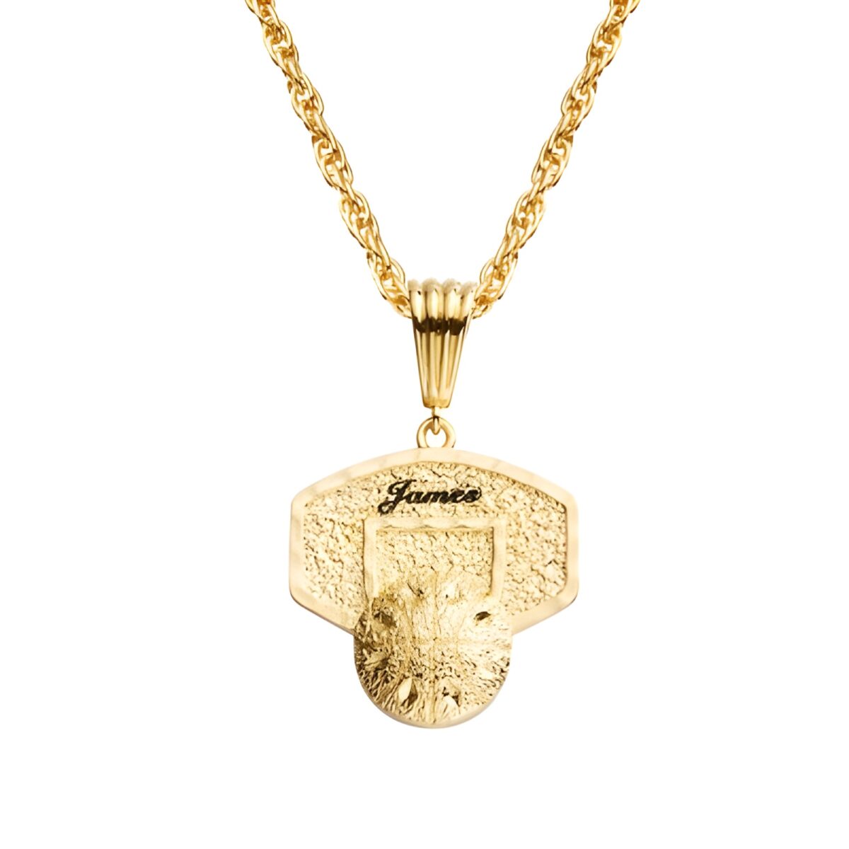Custom basketball name necklace for athletes and fans