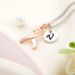 Embrace Strength and Hope – Sterling Silver Initial Breast Cancer Survivor Necklace – For Her Courageous Journey - Image 4