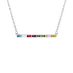 Birthstone pendant necklace for family keepsake