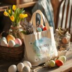 Personalized Easter Bunny Canvas Tote – Custom Watercolor Bag For Candy, Gifts & Spring Parties - Image 4