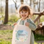 Personalized Easter Bunny Canvas Tote – Custom Watercolor Bag For Candy, Gifts & Spring Parties - Image 5